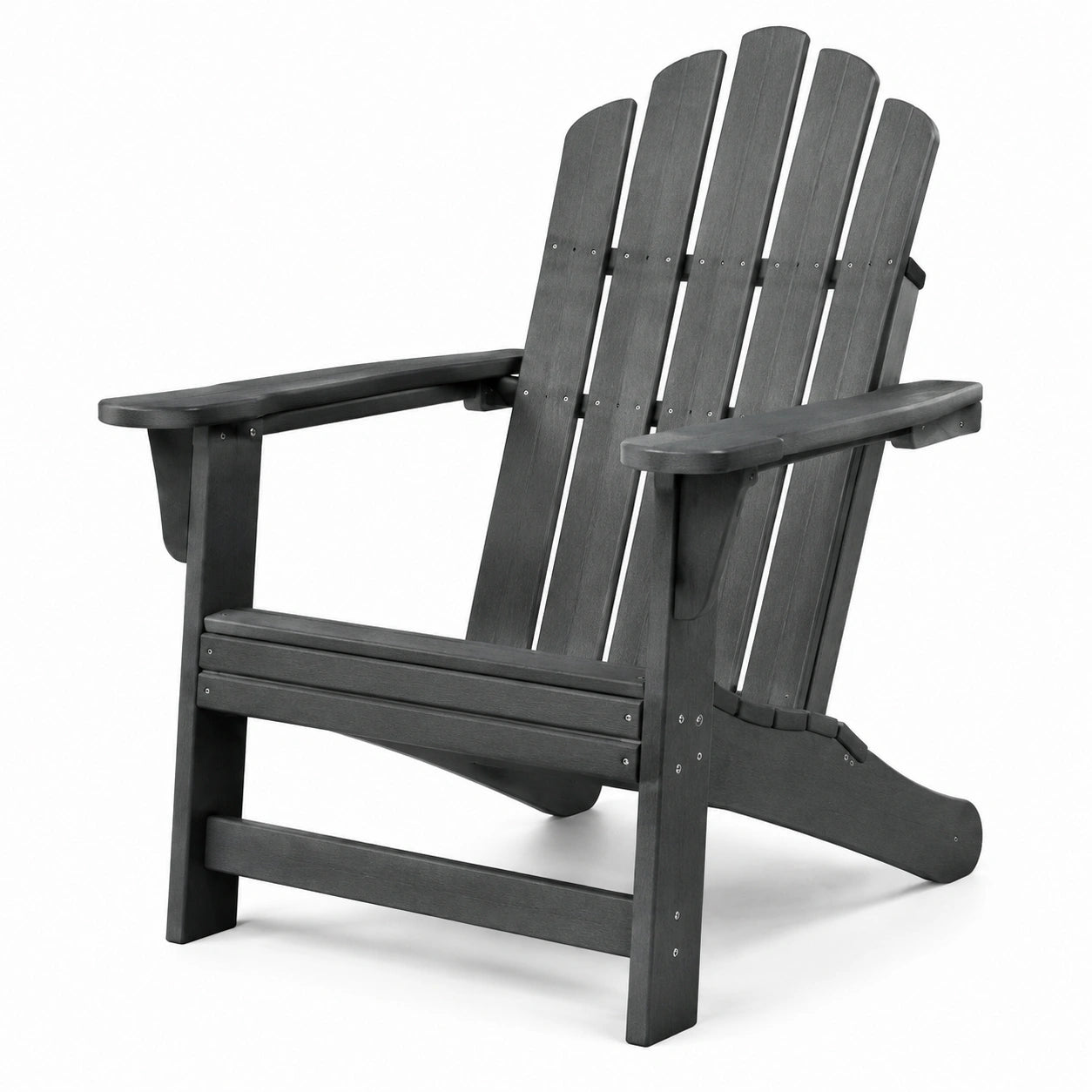 Adirondackstuhl aus Holz Dunkelgrau 90cm x 78cm x 96cm