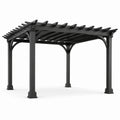 Pergola aus Aluminium 300x300x220 cm in Schwarz