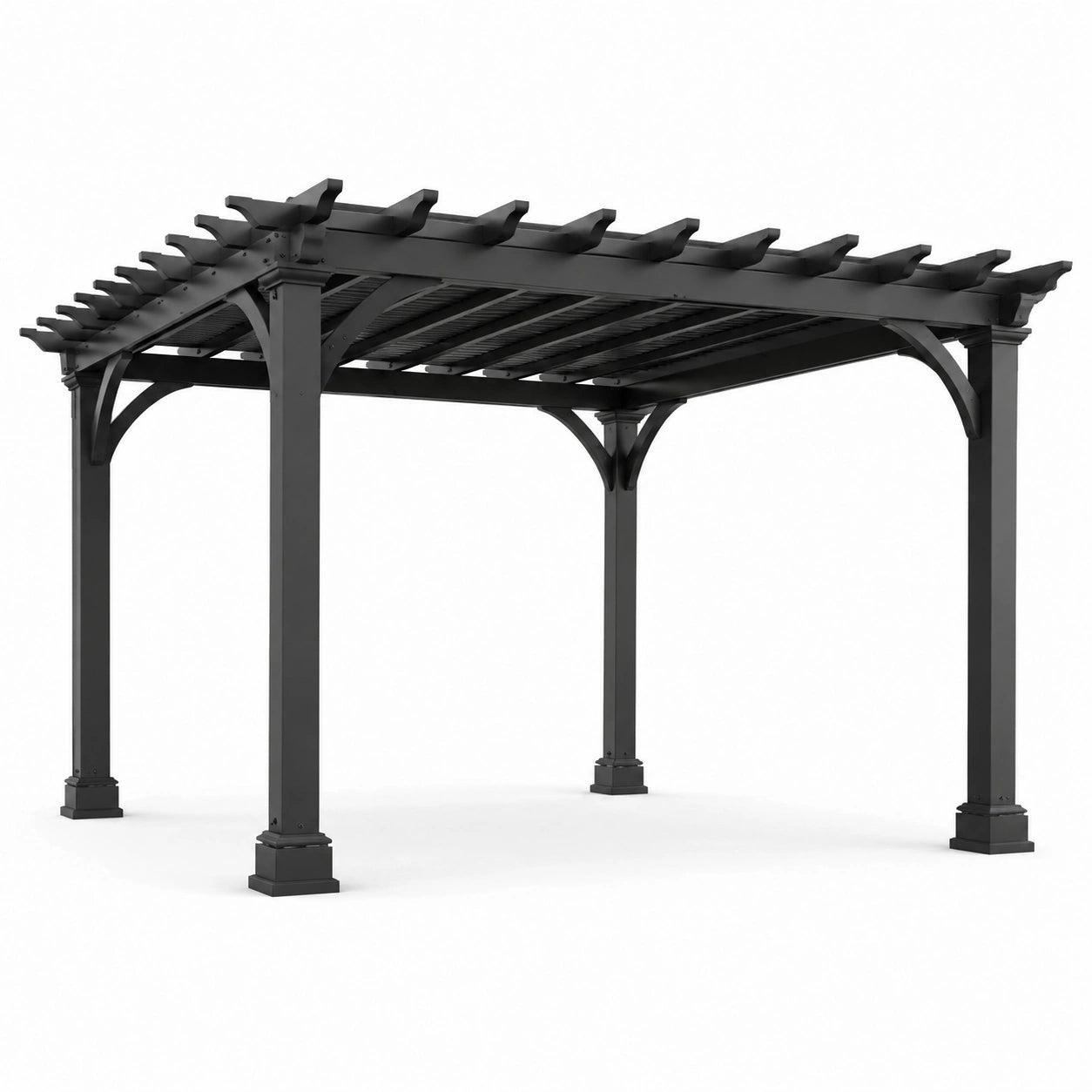 Pergola aus Aluminium 300x300x220 cm in Schwarz