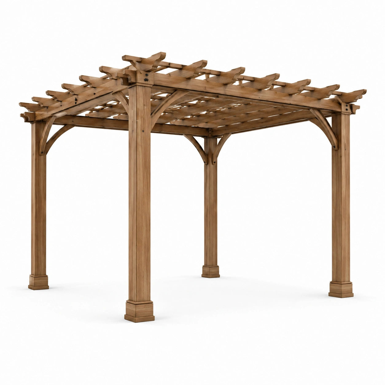 Kiefernholz Pergola 300x300x250 cm Braun