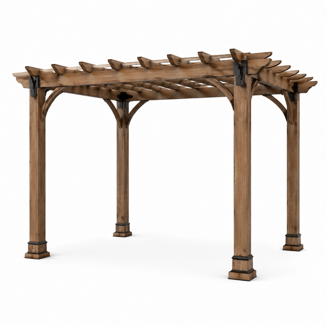 Holz Pergola Kiefer Rechteckig 300x300x220 cm Braun