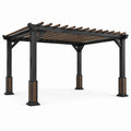 Pergola Aluminium Holzoptik 400x300x250 cm