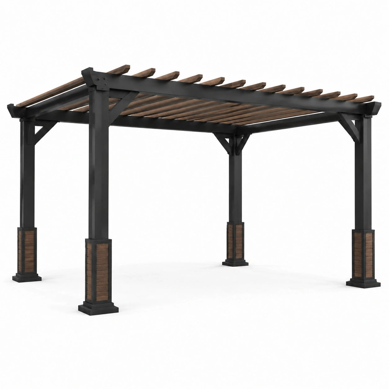 Pergola Aluminium Holzoptik 400x300x250 cm