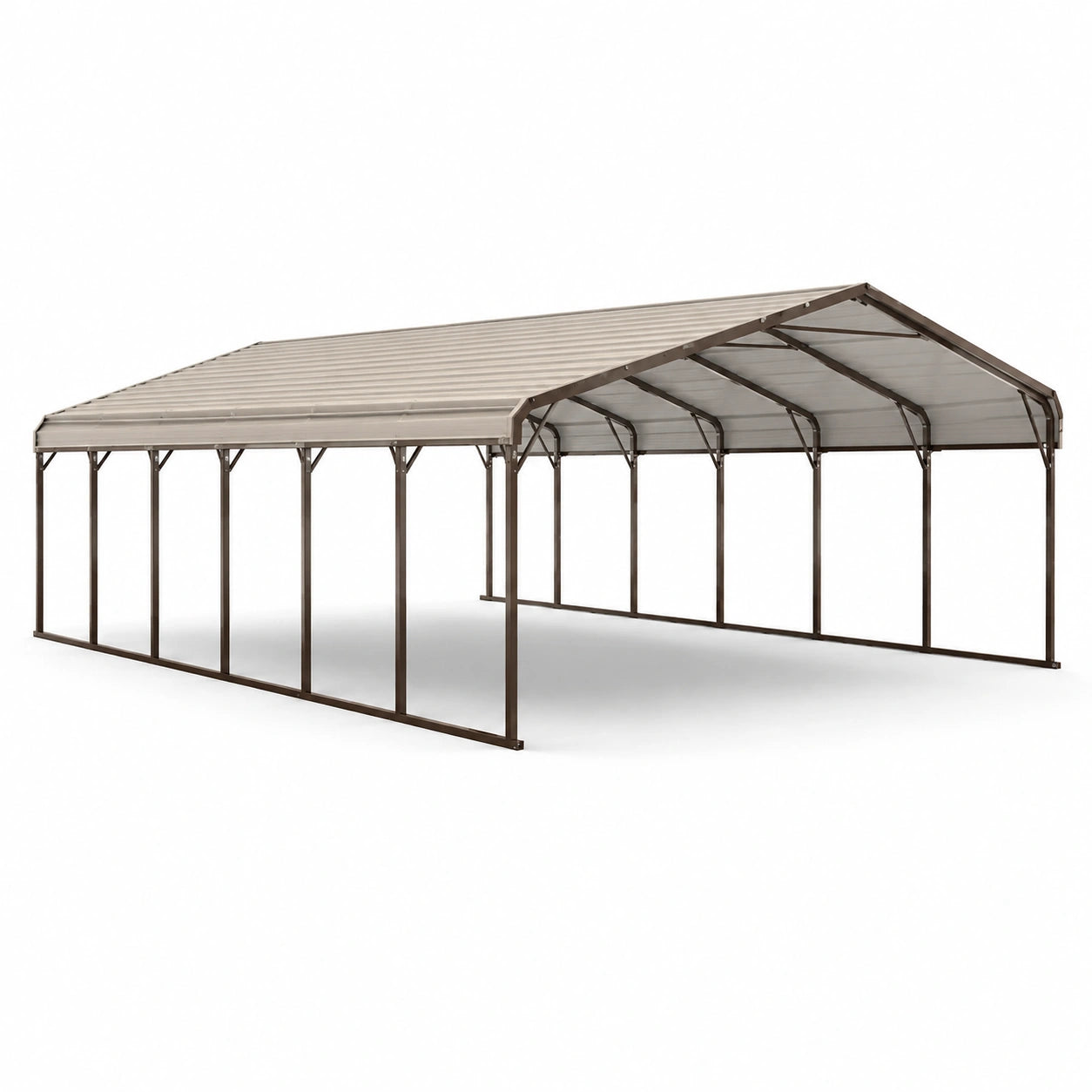Carport aus Metall Beige 600x300x260 cm