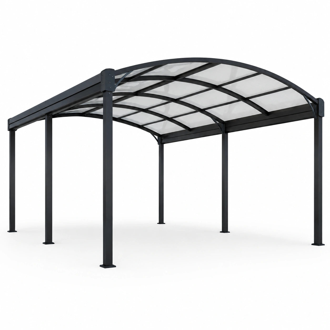 Carport Aluminium mit Polycarbonatdach 500x300x230 cm