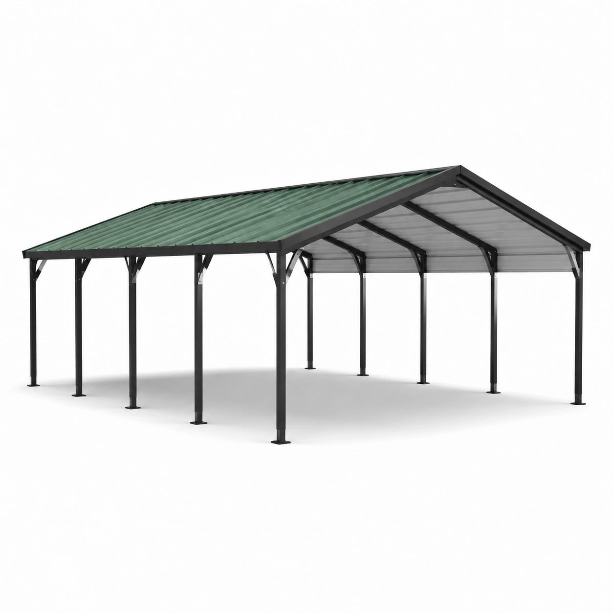 Carport Metall Grün Rechteckig 600x300x250 cm