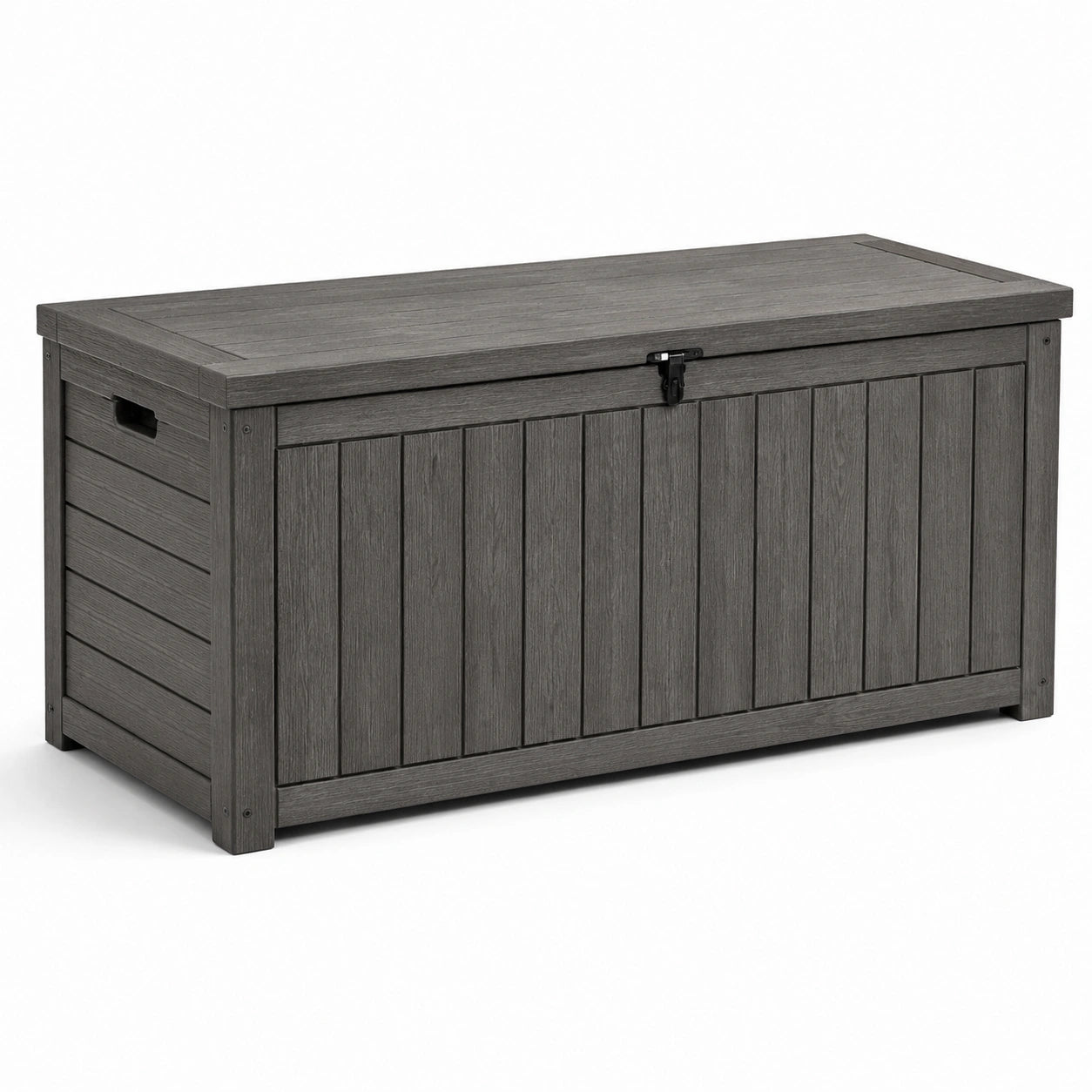 Gartenbox aus Kunststoff in Dunkelgrau 145cm x 60cm x 65cm