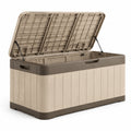 Kunststoff Aufbewahrungsbox Braun/Beige 120cm