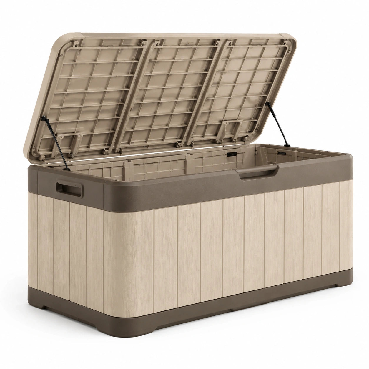 Kunststoff Aufbewahrungsbox Braun/Beige 120cm