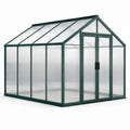 Gewächshaus aus Aluminium und Polycarbonat Grün 250 cm x 190 cm x 195 cm