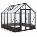 Gewächshaus Aluminium Polycarbonat-Schwarz 250x190x195 cm
