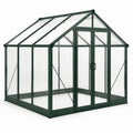 Gewächshaus Aluminium Polycarbonat Grüngrau 250x190x195cm